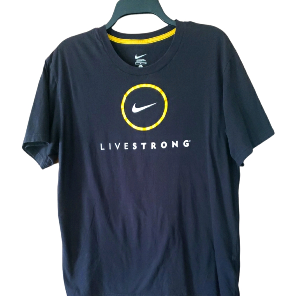 Black & gold NIKE LIVE STRONG tee shirt